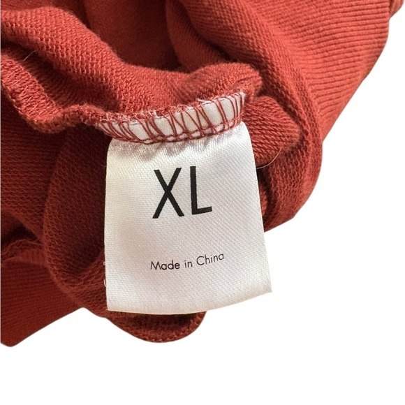 Cozy Burnt Orange Half Zip-Up Sweatshirt - Picture 2 of 6